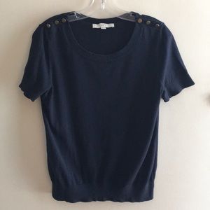 LOFT Sweater Shirt with Shoulder Buttons